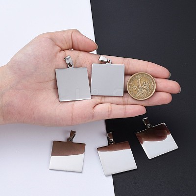 Tarnish Resistant 304 Stainless Steel Pendants STAS-I140-27S-1