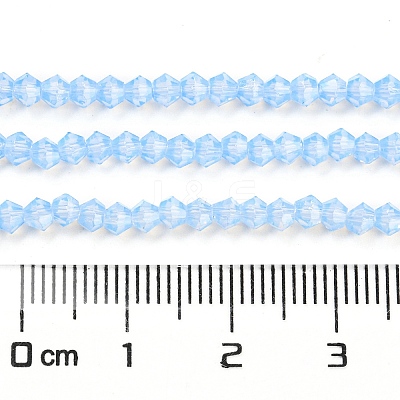 Baking Paint Transparent Glass Beads Strands DGLA-F029-J2mm-02-1