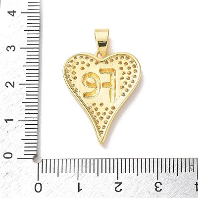 Two Tone Brass Micro Pave Clear Cubic Zirconia Pendants KK-L268-025G-04-1