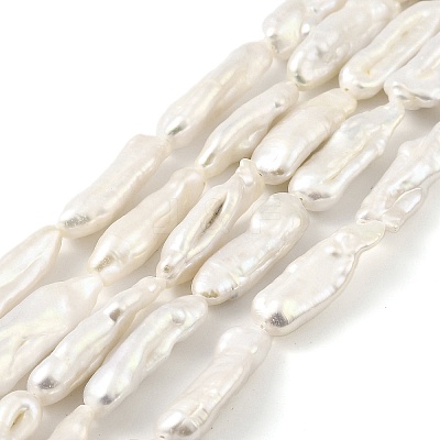 Natural Baroque Keshi Pearl Beads Strands PEAR-B004-04A-01A-1