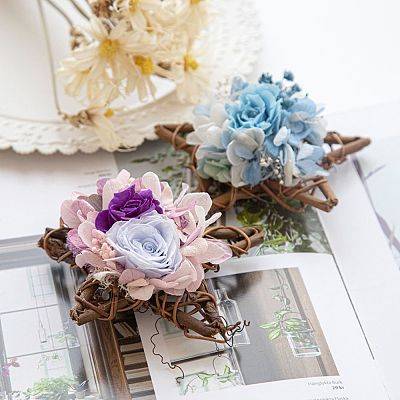 Star Shape Rattan Vine Wreath Garland Decoration DIY-B022-03B-1