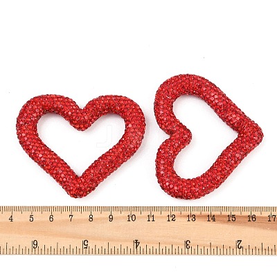Handmade Polymer Clay Rhinestone Linking Rings CLAY-H009-04E-1
