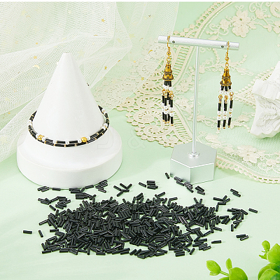 3000Pcs Glass Bugle Beads SEED-PA0001-13B-1
