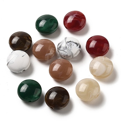 Opaque Acrylic Beads OACR-Z015-03-1