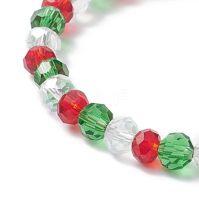 4Pcs 4 Style Glass Beaded Stretch Bracelets Set BJEW-JB09342-1