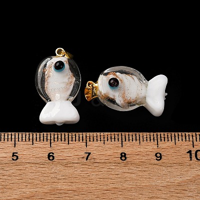 Handmade Lampwork Pendants LAMP-A007-01G-04-03-1