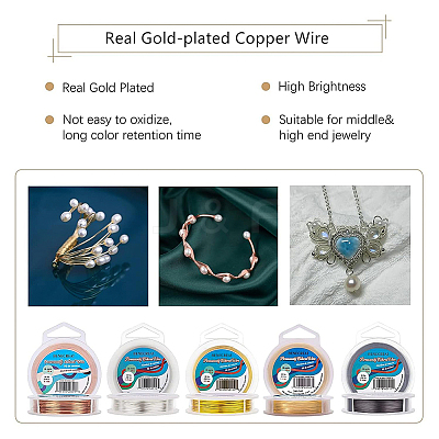 Round Craft Copper Wire CWIR-BC0001-0.6mm-G-1