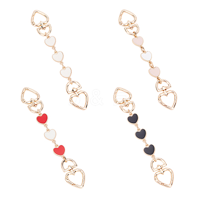 4Pcs 4 Colors Light Gold Zinc Alloy Hanger Clasps FIND-PH0001-42-1