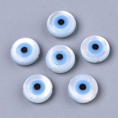 Natural White Shell Mother of Pearl Shell Beads SSHEL-N034-51-1