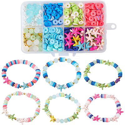 Starfish Stackable Bracelet DIY Making Kit DIY-SC0024-27-1