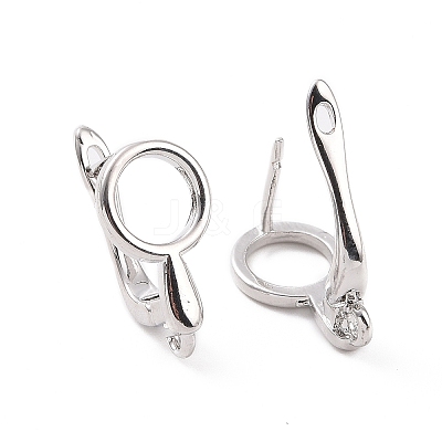 Brass Hoop Earring Findings with Latch Back Closure LS-KK-D086-11P-1