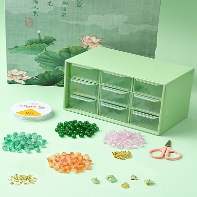 DIY Lampwork Beaded Bracelet Making Kit DIY-FZC0001-01B-1