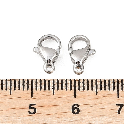 Non-Tarnish 316 Surgical Stainless Steel Lobster Claw Clasps X-STAS-316-FL10A-1