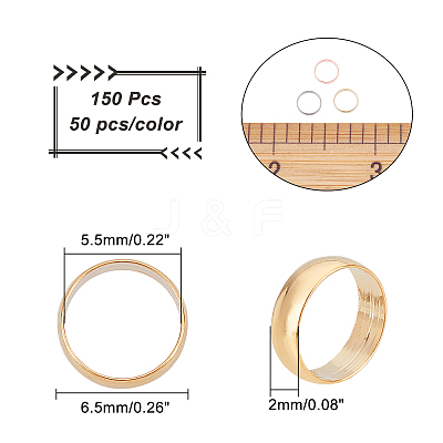 150Pcs 3 Colors 304 Stainless Steel Pendants & Linking Rings STAS-AR0001-20-1