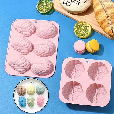 2 pcs 2 Styles Brain Shape Silicone Molds ST-CJ0007-87-1
