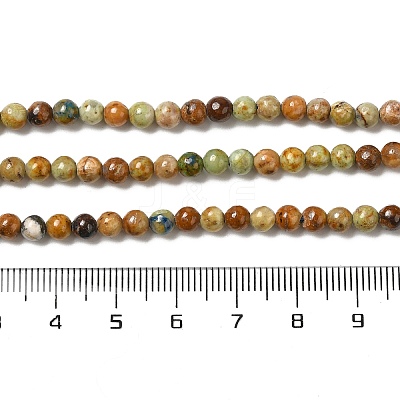 Natural Yellow Chrysocolla Beads Strands G-H298-A07-01-1
