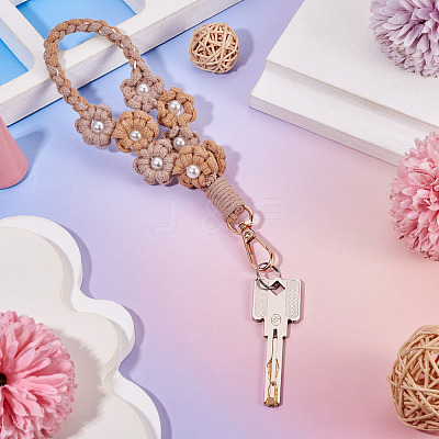 Hand-woven Flower Pendant Decorations KEYC-TAC0009-02KCG-05-1