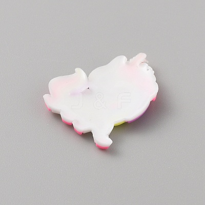PVC Plastic Cabochons SIL-WH0019-16I-1