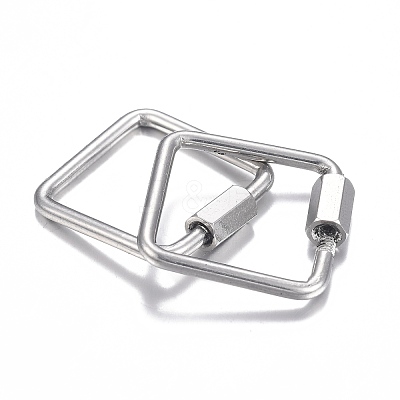 Tarnish Resistant 304 Stainless Steel Screw Carabiner Lock Charms STAS-H103-04P-1