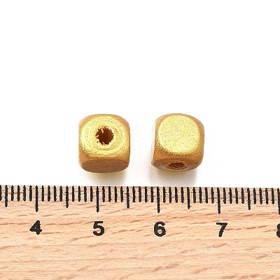 Spray Painted Wooden Beads WOOD-P021-01B-02-1