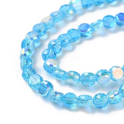 Transparent Electroplate Glass Beads Strands X-GLAA-Q099-A01-04-1