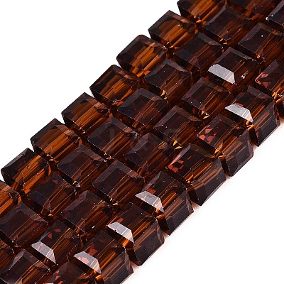Transparent Glass Beads Strands GLAA-R041-8x8mm-A09-1