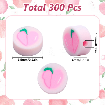 300Pcs Handmade Polymer Clay Beads CLAY-SC0002-20-1