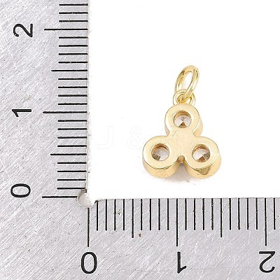 Brass Micro Pave Clear Cubic Zirconia Pendants KK-H273-38G-01-1