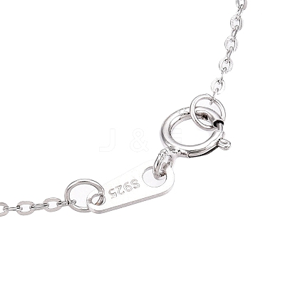 Rhodium Plated 925 Sterling Silver Clear Cubic Zirconia Star Pendant Necklace Making STER-T007-104P-1