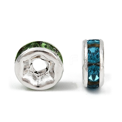 Brass Grade A Rhinestone Spacer Beads RB-A014-Z6mm-S-1