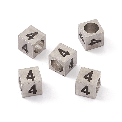 Tarnish Resistant 303 Stainless Steel European Beads STAS-G286-P04-1