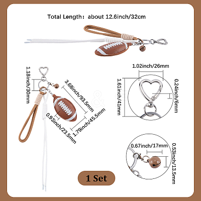 1Pc Sports ThemePU Leather Keychains KEYC-SP0001-67A-1