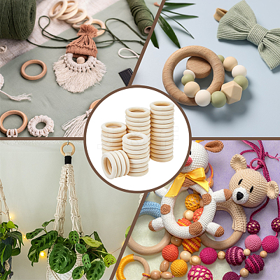 Unfinished Schima Wood Rings for DIY Accessories WOOD-WH0002-65A-1
