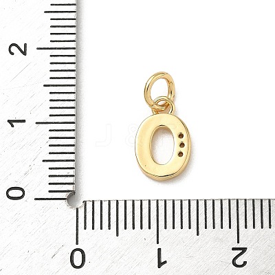 Brass Micro Pave Cubic Zirconia Charms KK-I382-03G-O-1