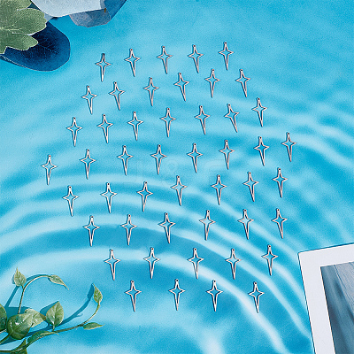 50Pcs 304 Stainless Steel Pendants STAS-HY0001-50-1