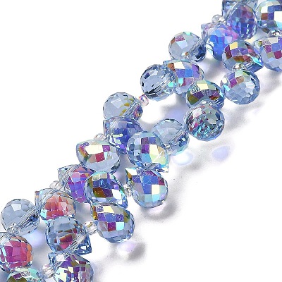 Electroplate Glass Beads Strands EGLA-D030-17B-1