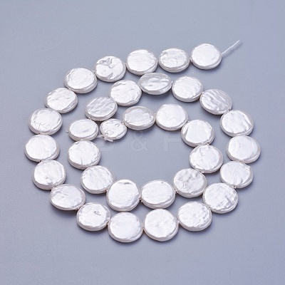 Shell Pearl Beads Strands X-BSHE-P030-01B-1