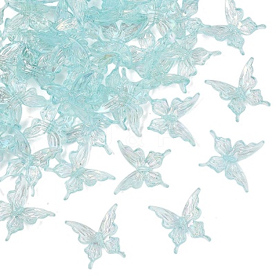 50Pcs Transparent Acrylic Beads PACR-YW0001-57D-1