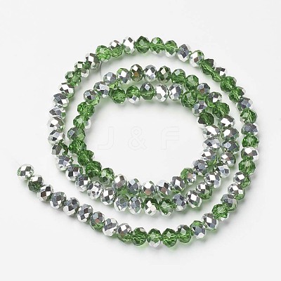 Electroplate Transparent Glass Beads Strands EGLA-A034-T6mm-M17-1