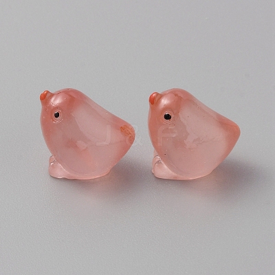 Luminous Resin Chick Display Decoration RESI-WH0038-10B-1