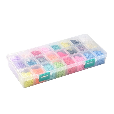 240g 24 Colors Handmade Polymer Clay Beads CLAY-JP0001-10-6mm-1