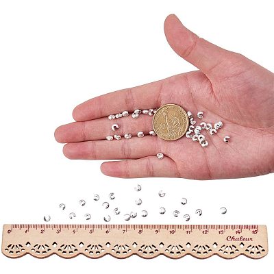 Brass Crimp Beads Covers KK-PH0004-19S-NF-1