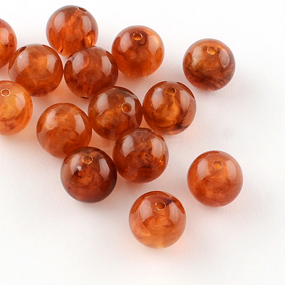 Acrylic Imitation Gemstone Beads OACR-R029-10mm-15-1