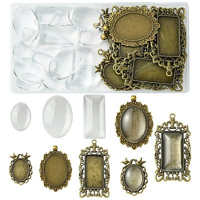 Vintage DIY Blank Pendant Making Kit DIY-FS0005-28-1
