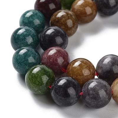 Dyed Natural Malaysia Jade Beads Strands G-G021-01D-02-1