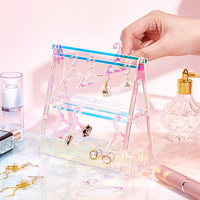 Transparent Acrylic Earring Display Stands EDIS-HY0001-02-1