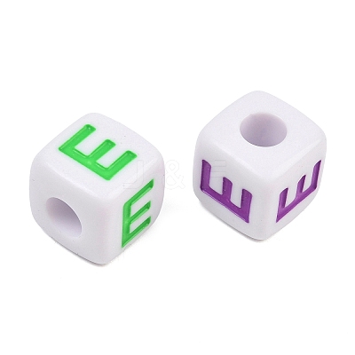 Opaque Acrylic Enamel European Beads AC-ACBA1794-04E-1