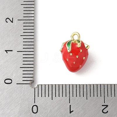 Brass Enamel Charms KK-P290-57G-1