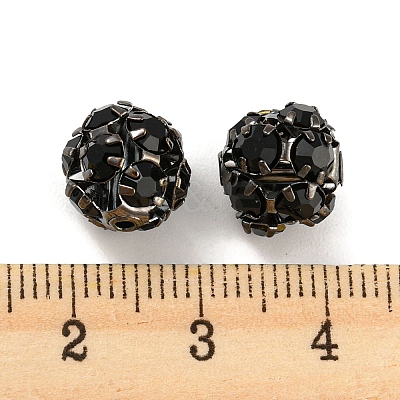 Gunmetal Brass Rhinestone Beads RB-F035-05B-02-1