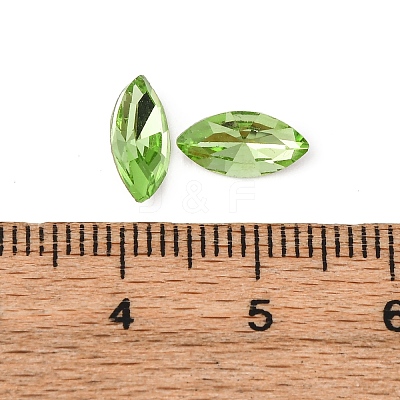 Pointed Back Glass Rhinestone Cabochons RGLA-T083-5x10mm-20-1